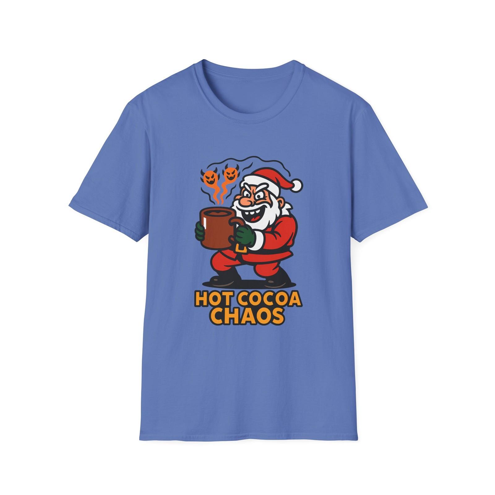 Unisex Softstyle T-Shirt Mens Womens Tees Top Santa Cocoa Funny Holiday Christmas Winter Chaos 4XL