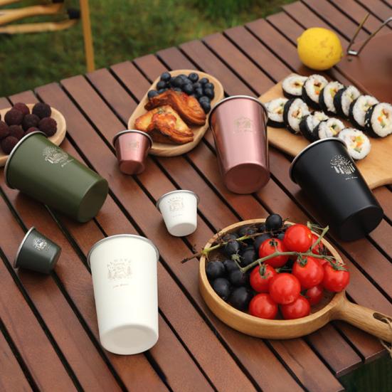 Stainless Steel Drinking Cup Heat-Resistant Rustproof Food Grade Dishwasher Safe Outdoor Camping Beer Tea Cup Coffee Mug