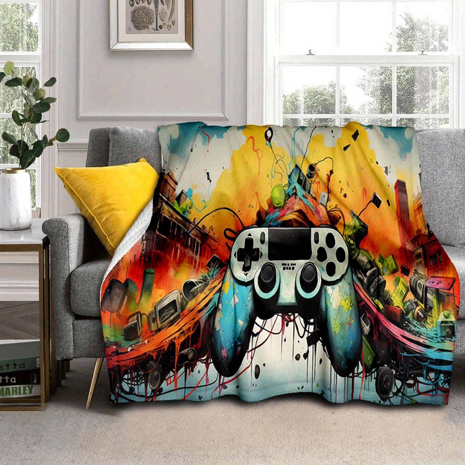 

1pc Beautiful Gamepad Printed Blanket,Soft And Comfortable Blanket, Travel Sofa Bed, Office Home Decor, Birthday Gift Blanket, Boys, Girls 130cmx150cm
