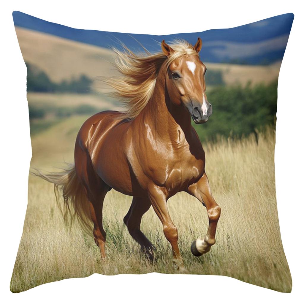 Beautiful Horse Pattern Decorative Cushion Covers For Home Polyester pillowcase, sofa decorative cushion cov Headboard Pillow