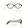 1 Stück Damen-Brille mit ovalem Rahmen Sexy Retro Elegant Lässiges Temperament Brille für den täglichen Weg zur Arbeit Party Straßenstil