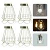 4pcs Metal Lamp Bulb Guard Clamp Vintage Light Cage Hanging Industrial Lamp Covers Pendant Decor for Home Bar
