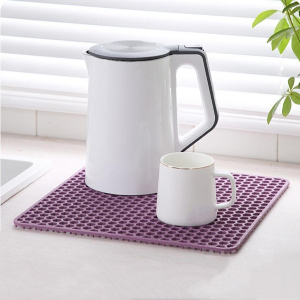 Non-slip Sink Mat Protectors Fast Draining Heat-resistant Mat  for Bottom of Kitchen Sink