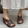 Roman sandals summer women's shoes casual retro woven versatile super foreign style hollow sandals 2025 summer new