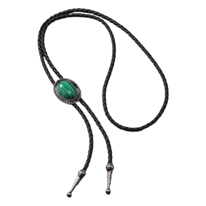 

Men Women Vintage American Bolo Tie Western Gem Stone Cowboy Hat Pendant Shirt Chain Collar Necktie Jewelry Accessories