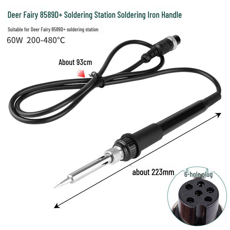 Deer Fairy 936 Soldering Iron Handle for Saike 952T12 Station, 203 Constant Temp, 969D Hot Air Gun Accessories.