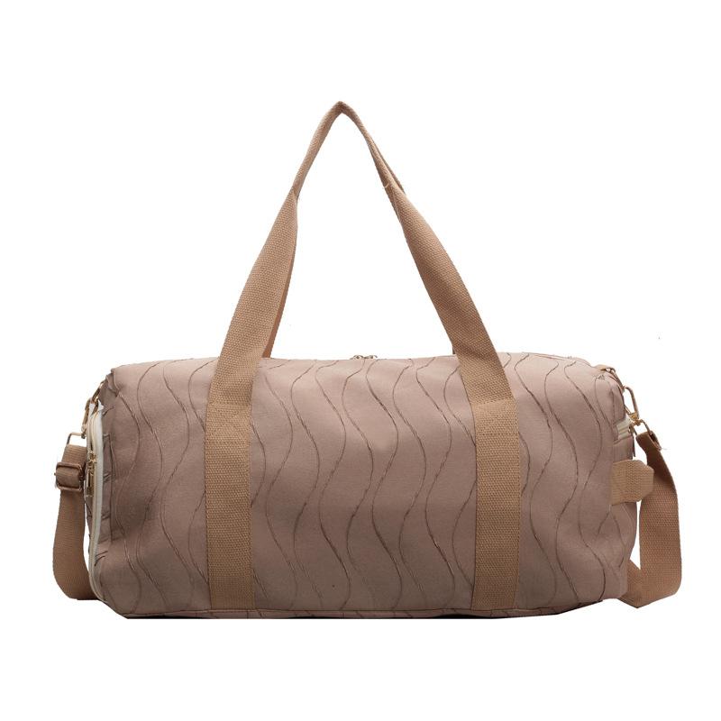 

Wavy Pattern Hand Strap Shoe Compartment Personalized Leisure Travel Bag Dry Wet Separation Fitness Yoga Bag Can Be Used To Pull Rod