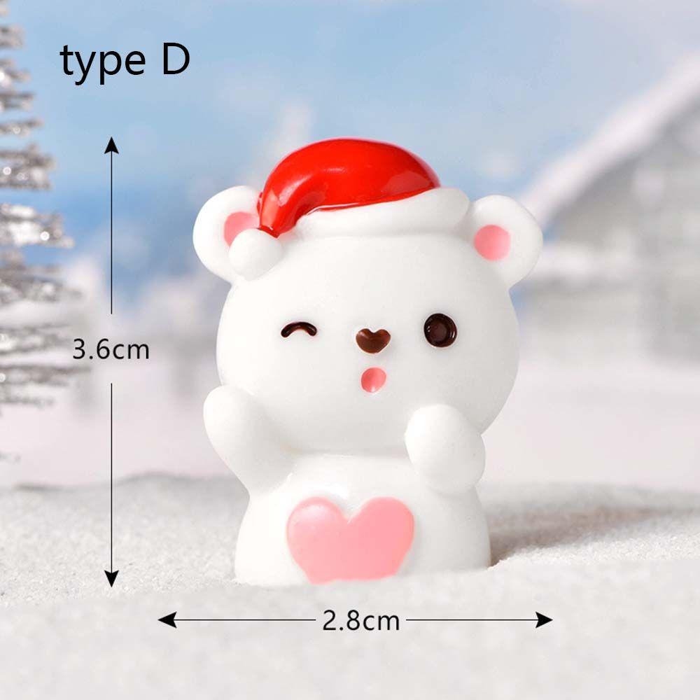 Model Miniature Dairy Sheep Little Statue Christmas Tree Figurines Micro Landscape Santa Claus