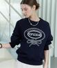 NONLOCAL Ribbon Rope Print Sweatshirt - Navy