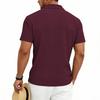 Men's Casual Shirts Textured Short Sleeve Button Down Shirt Summer Loose Fit Knit Tops for Men