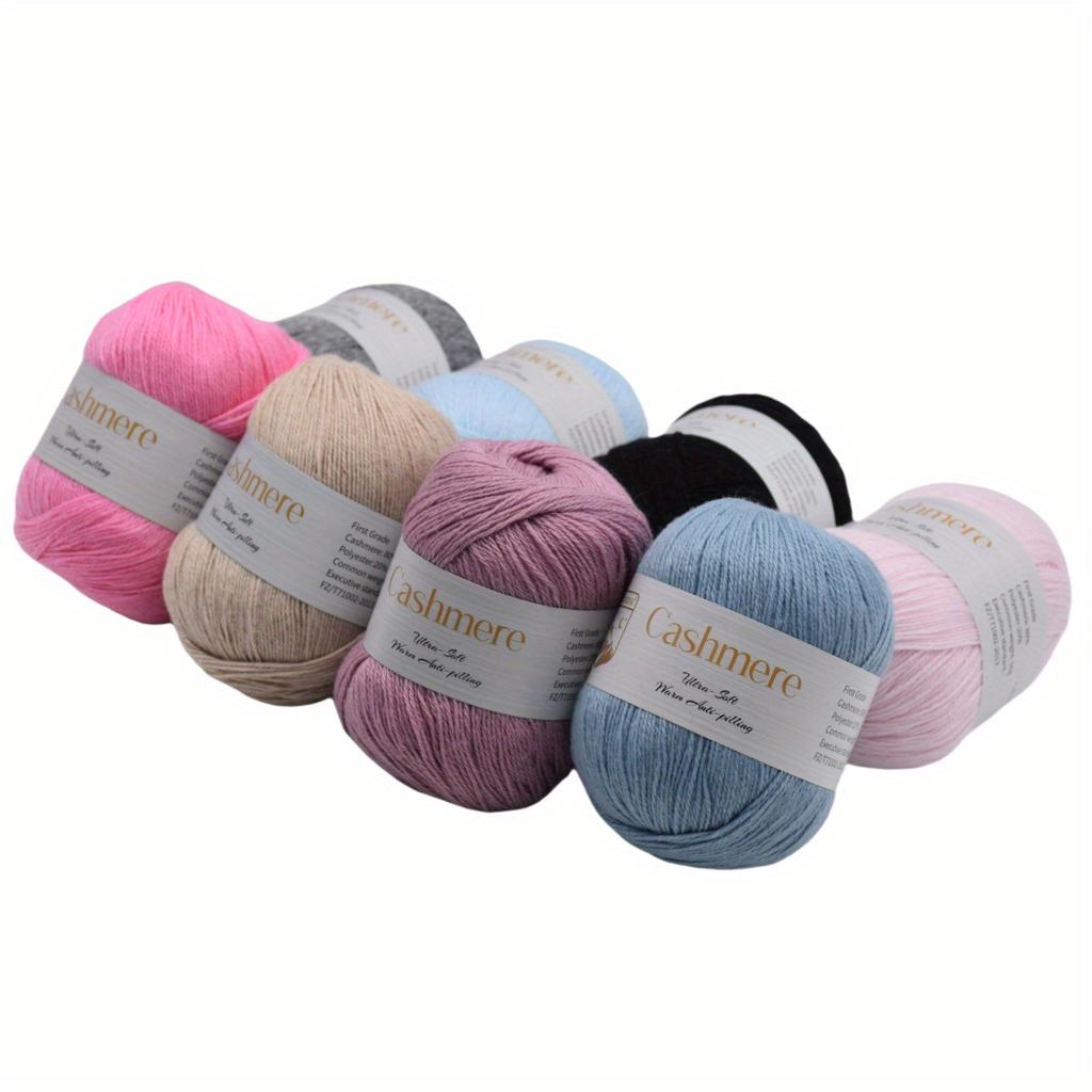 6pcs Premium Cashmere Yarn – 50g/Pc 320m Soft Knitting & Crochet Yarn for DIY Hand-Woven Crafts – Luxurious Warm Fiber for Scarves, Hats, Sweaters