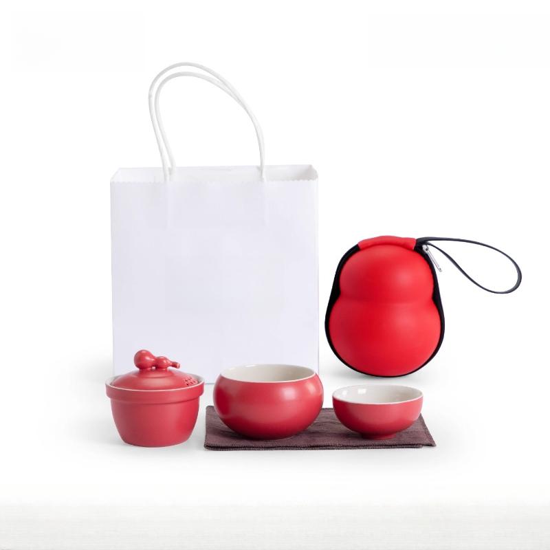 

Hulu Kuaike Cup 1 Pot 2 Cups Travel Tea Set Portable Outdoor Camping Teapot Chinese Kung Fu Tea Set Tea Ceremony Accessories