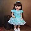 KEIUMI Reborn Baby Girl Doll 55 Cm Full Silicone Vinyl Bebe With Long Brown Hair Lifelike Princess Newborn Dolls Kids Birthday XMAS Gifts