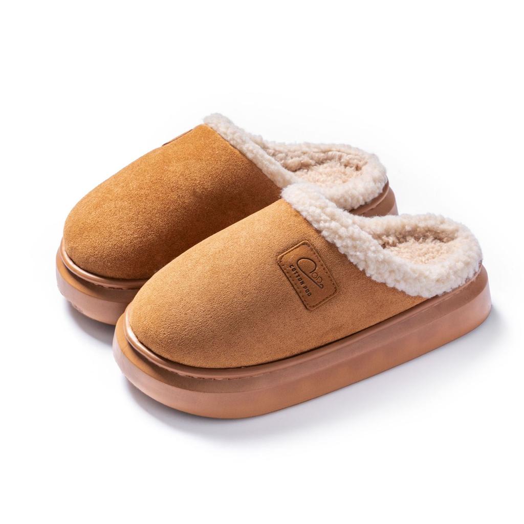 New Cotton Slippers Autumn and Winter Warm Shoes Indoor Home Couple Non-slip Plush Cotton Shoes