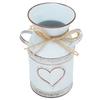 Vase Unique Heartshaped and Rope Design Galvanized Iron Vase for Indoor Outdoor Home Office