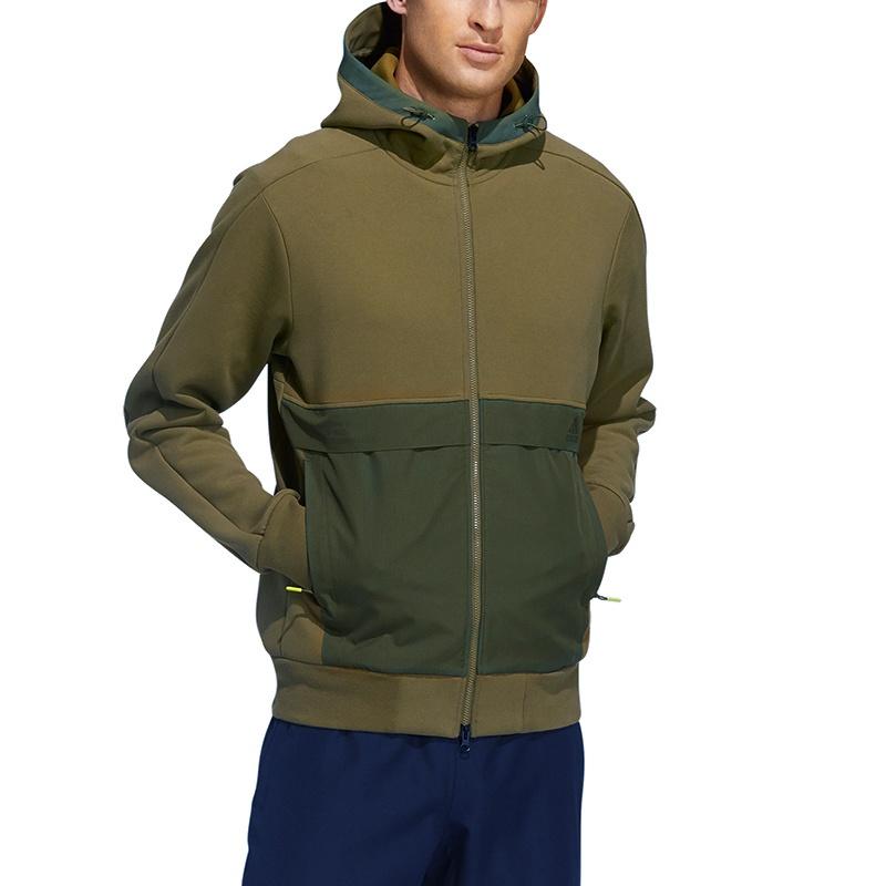 adidas Th Jkt Kn Fabmx Solid Color Casual Sports Hooded Jacket Brown Men's GP0964