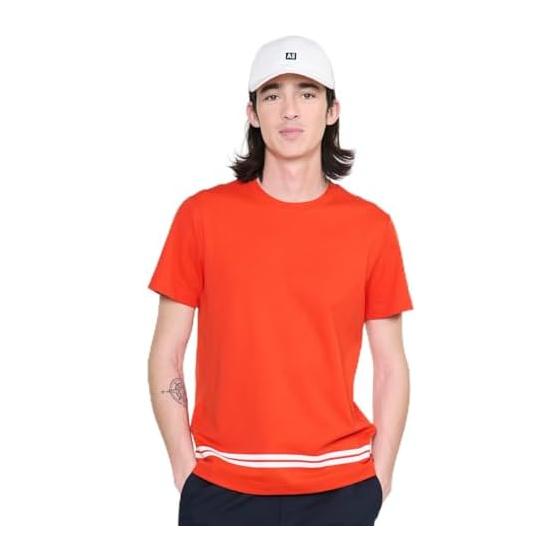 [Aigle] Official Water Absorbent Quick Drying Double Band Crew Neck T-Shirt Men s ZTHAU12