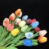 5/10pcs PU Tulip Simulation Flower Artificial Flowers Fake Tulips Real Touch Flower Arrangement Bouquet for Home Wedding Decor