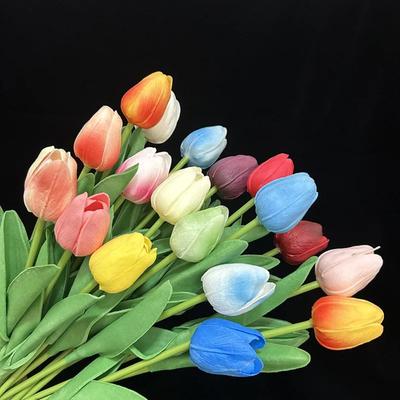5/10 pezzi PU Tulipano Fiore Simulazione Fiori Artificiali Tulipani Finti Fiore Real Touch Composizione Floreale Bouquet per Decorazioni Casa Matrimonio
