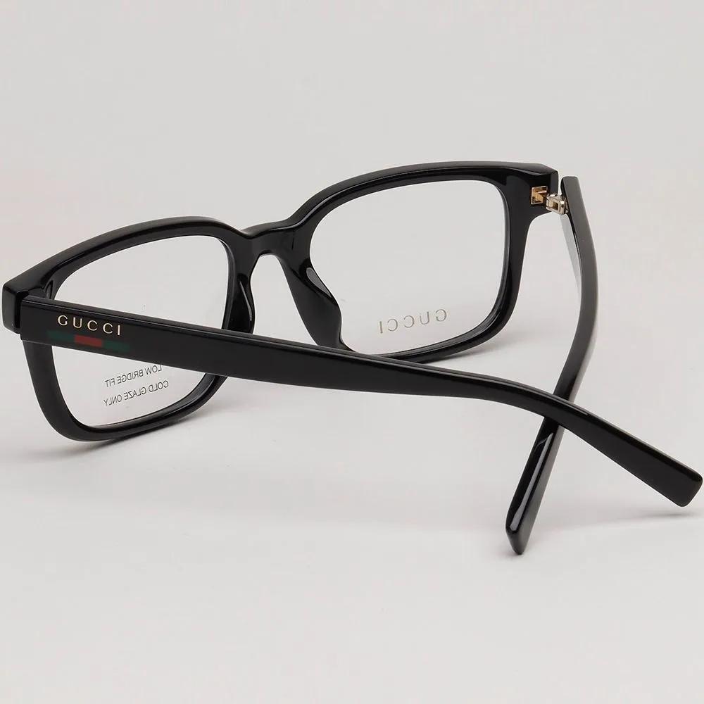 Gucci Eyeglass Frames GG2107OL 005 Black Square Horn-rimmed Fashion Men Women