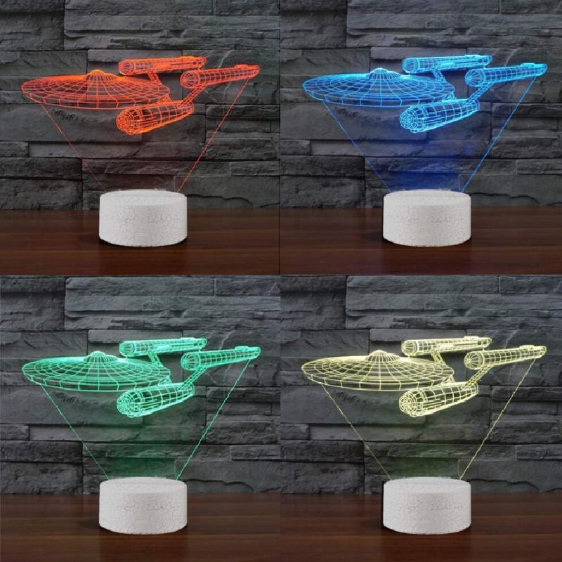 Death Millennium Falcon 3d Led Night Lamp Bedroom Decoration Lamp