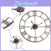 Distinctive Antique Rust Wall Clock With Silent Movement 40cm Diameter Metal Clocks