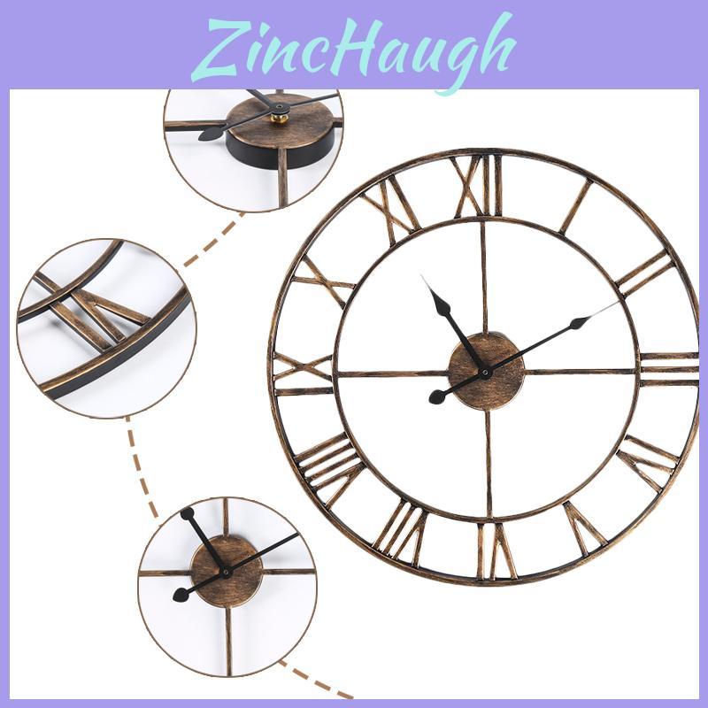 Distinctive Antique Rust Wall Clock With Silent Movement 40cm Diameter Metal Clocks