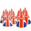 12 Pcs Union Jack Hats for Platinum Jubilee Decorations 2022 Paper Jubilee Hats Union Jack Party Supplies for Adults
