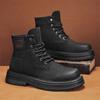 New Tooling Military Training Mountaineering High-top Rhubarb British Spring Martin Boots Men's Combat Boots 2025 Desert Shoes Universal