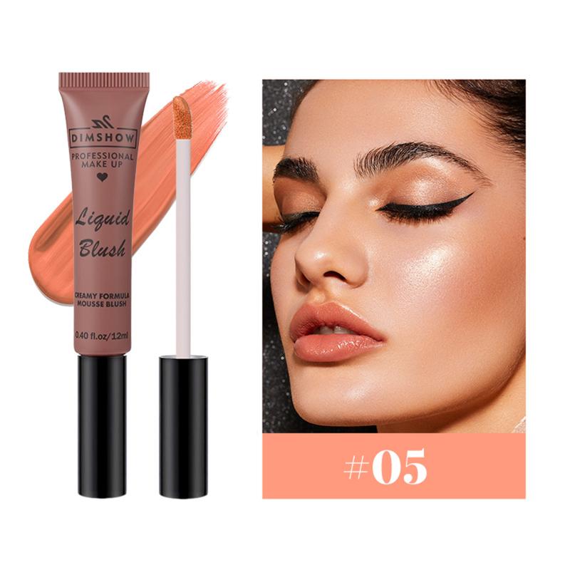 

Dimshow 6 Color Long-Lasting Liquid Blush Facial Contouring Lightweight Soft Multi-Use Cream Blush Waterproof Facial Blush Stick