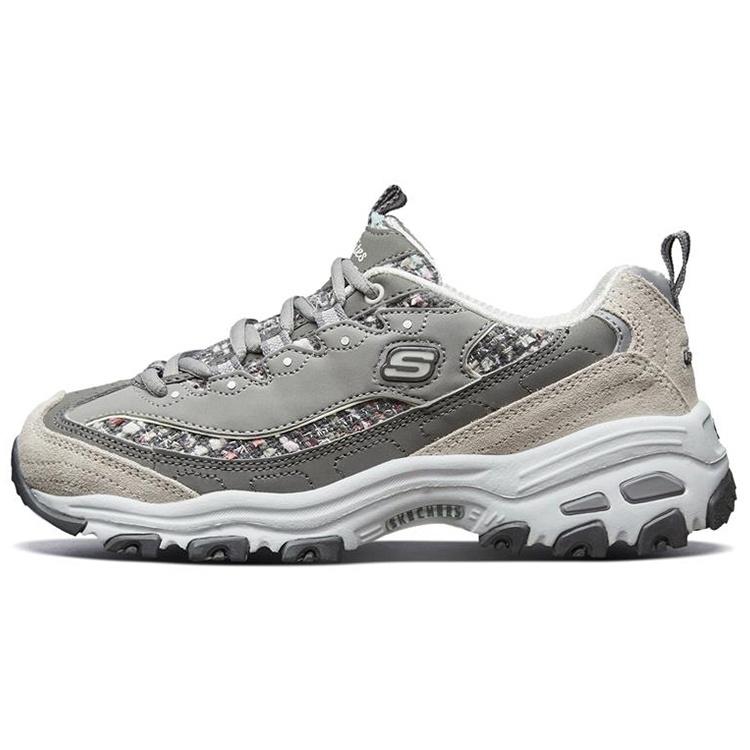 (WMNS) Skechers D Lites Grey Beige Women s 9999196-CHAR EU 35