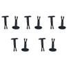 10Pcs Bumper Cover Pins Front Fender Bumper Cover Black