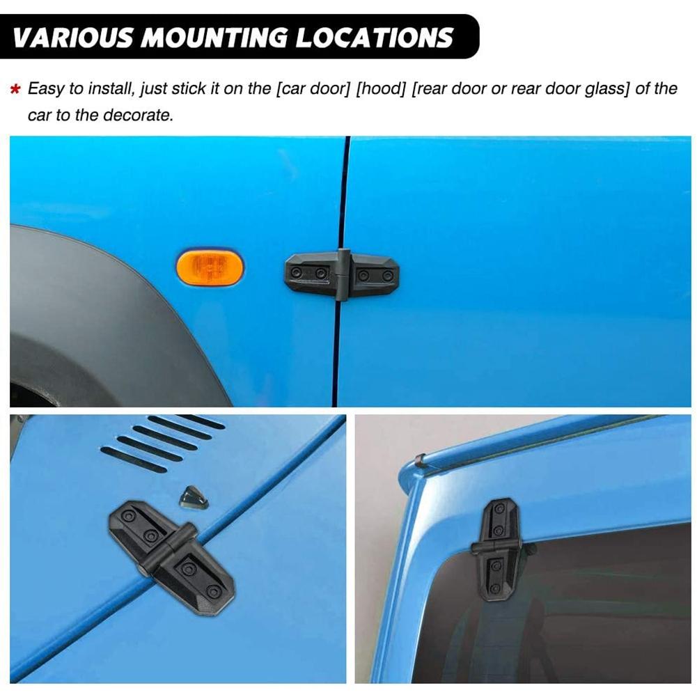 

A51K-2PCS Car Door Hinge Cover For Suzuki Jimny Engine Hood Hinge Decoration Cover Trim Decoration Fit Accessories чорний