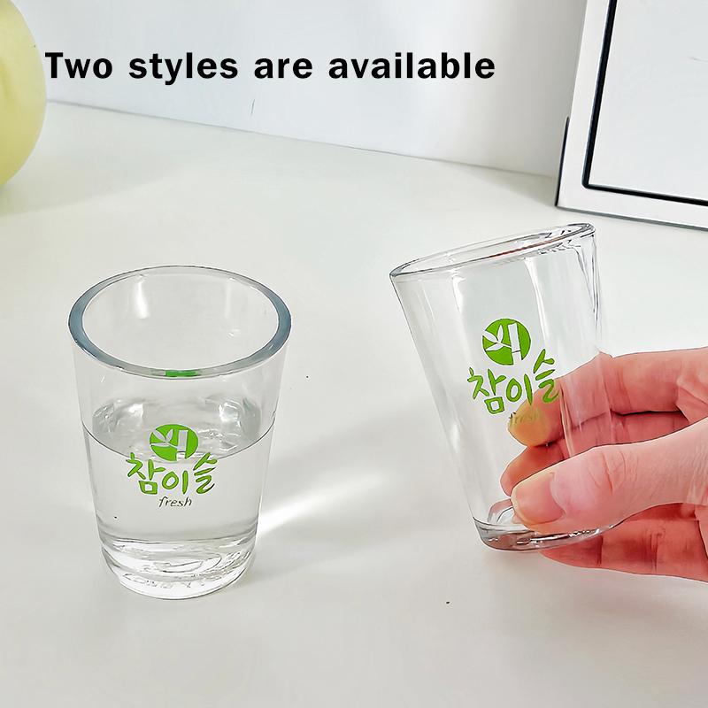 Korean Style Glass Cup Transparent Water Glass Sake Cup Red Wine Glass Beer Cup Milk Drinking Mug Juice Barware