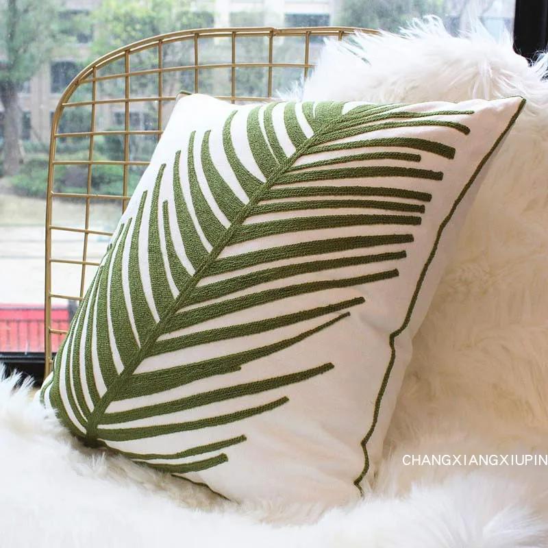 Lalele retro Orhidee floare Husa de perna brodata Husa de perna Morden Casual Husa din bumbac Canapea Dormitor Decro 45x45cm