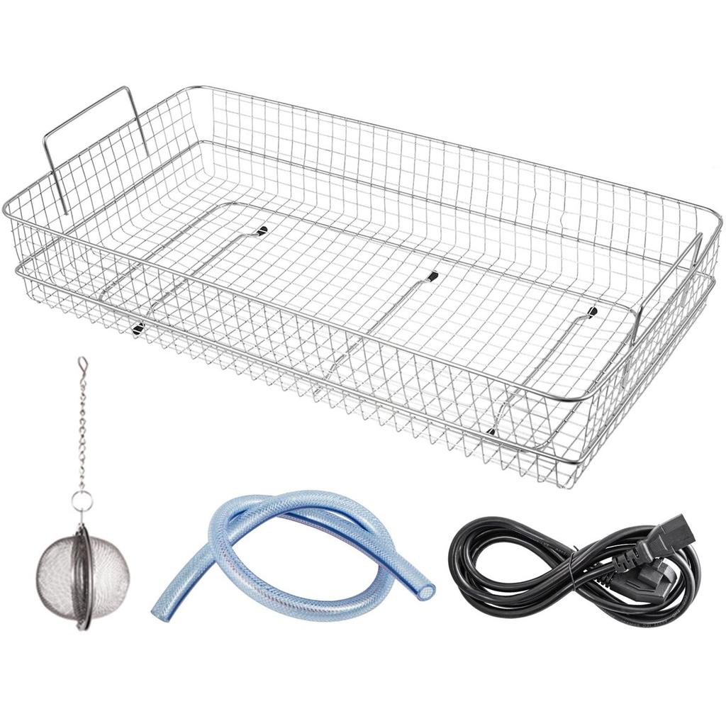 30L Ultrasonic Cleaner Dual Frequency Ultrasonic Cleaning Machine with Heater Jewelry Cleaner for Parts Jewelry Eyeglass Ring Denture Record Circuit