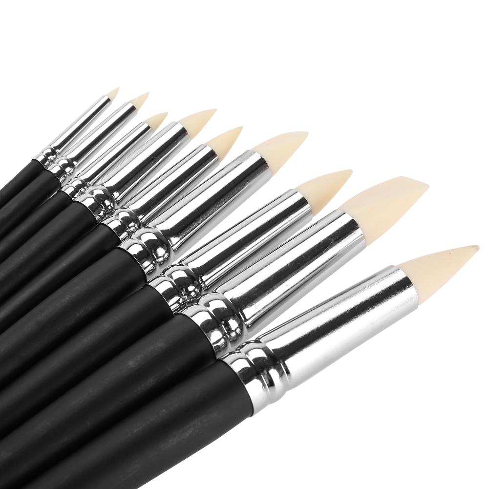 9pcs Clay Sculpting Tool Set Rubber Head Sculpture Tools Shapers Accessory