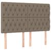 Vidaxl Letto Continentale Con Materasso, Taupe, Tessuto, 140X190 Cm