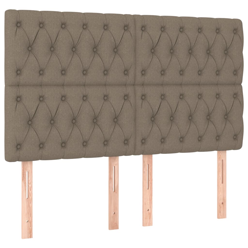 Vidaxl Letto Continentale Con Materasso, Taupe, Tessuto, 140X190 Cm