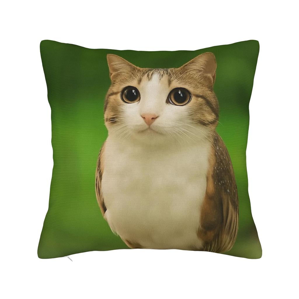 Funny Meowl I Can't Take it Anymore Cat Owl Pillowcase Double-sided Printing Cushion Cover Gift  Throw Pillow Case Cover