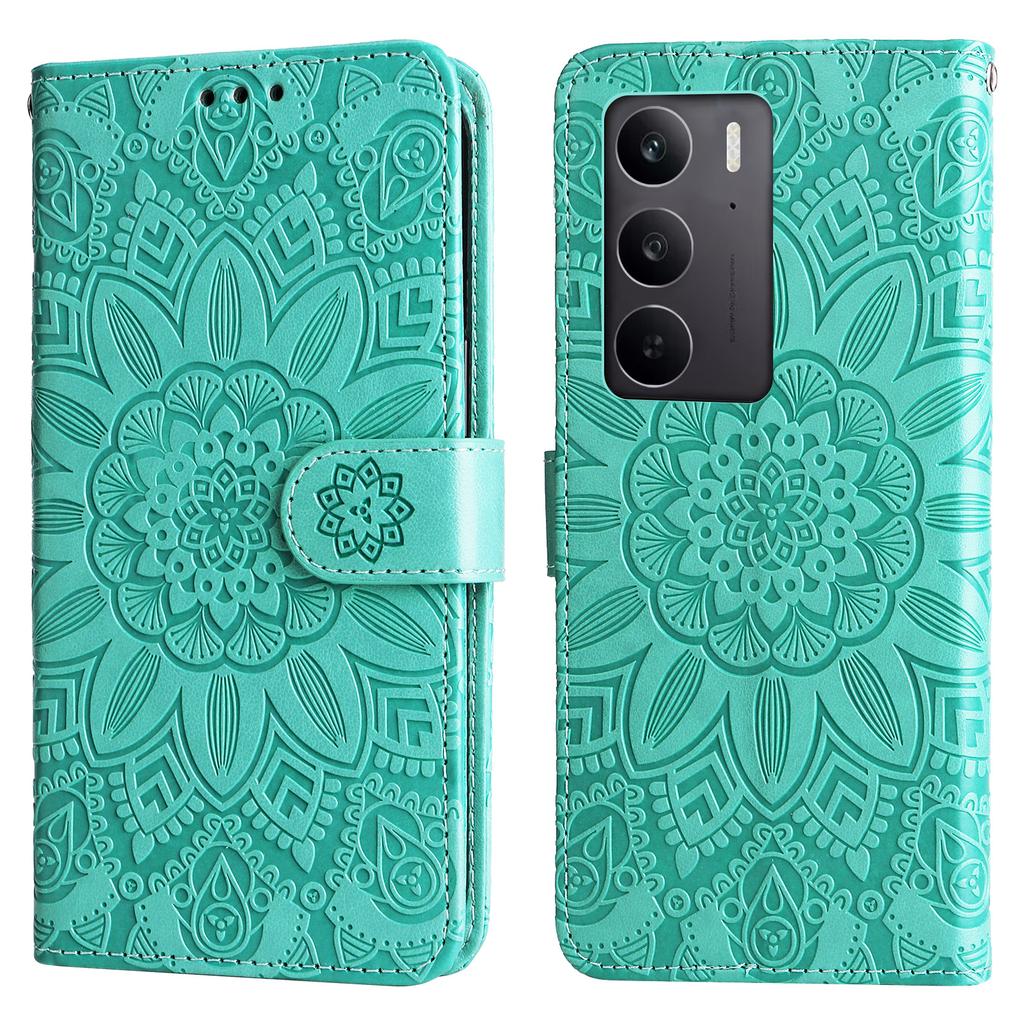 For Oppo A5 5G/4G/Realme C75 5G/C75 4G/C73 5G/C71 4G/14x 5G Case Sunflower Imprint Leather Wallet Phone Cover