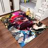 Vibrant Anime Rock Band Design suitable as a non-slip mat for the living room or bedroom sofa