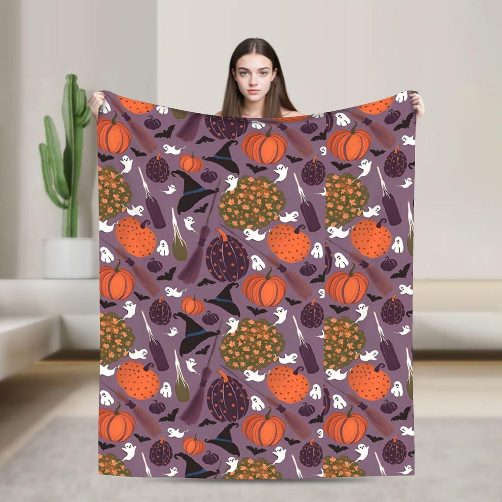 Soft BlanketsChildren Decorative Halloween Throw Blanket Flannel Bedspread For Couch Chair Sofa Bed Funny Sofa Bed Cover