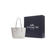 COACH City Coated Canvas Shoulder Bag Medium Women's Chalk Glacier White (Unisex) Shoulder Bags CN733 IMRFF