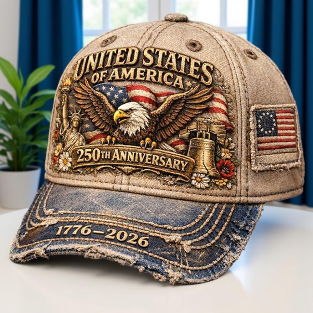 Hat Her Him For Women Men 1776 Anniversary 250Th Bell Liberty Flag Eagle America Of States United Cap Baseball 1Pc Hats For Men 250 Ame