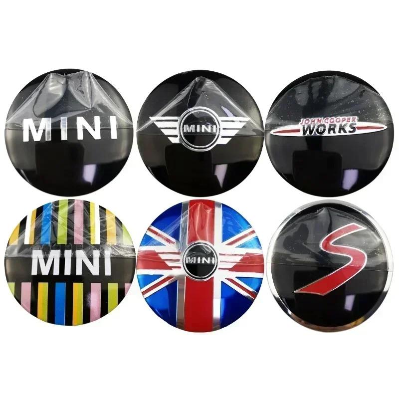4pcs Car Wheel Center Stickers Hub Decals for Mini Cooper JCW R50 R52 R53 R56 R57 R58 R60 MINI CLUBMAN COUNTRYMAN Accessories
