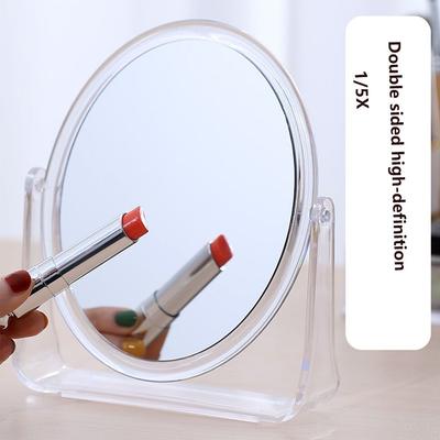 360° Rotating 5x Magnifying Mirror Flexible Table Makeup Mirror Desktop Cosmetic Mirror  Bathroom