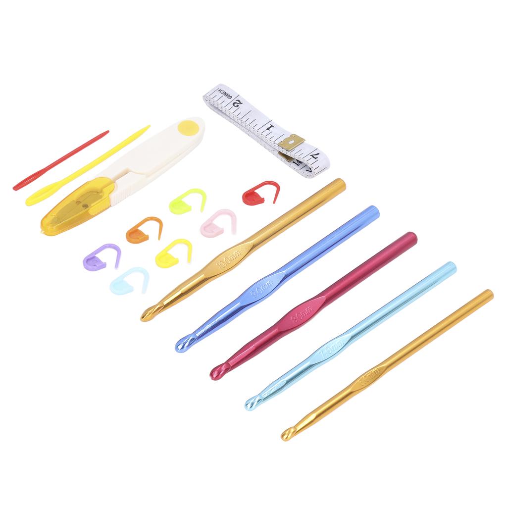 Cheap Crochet Hooks Aluminum Material Ergonomic Handle Detailed Size