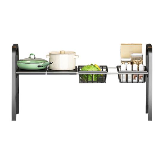 Retractable Storage Rack Anti-Corrosion Strong Load-bearing Bathroom Under-Sink Expandable Heavy Duty Metal