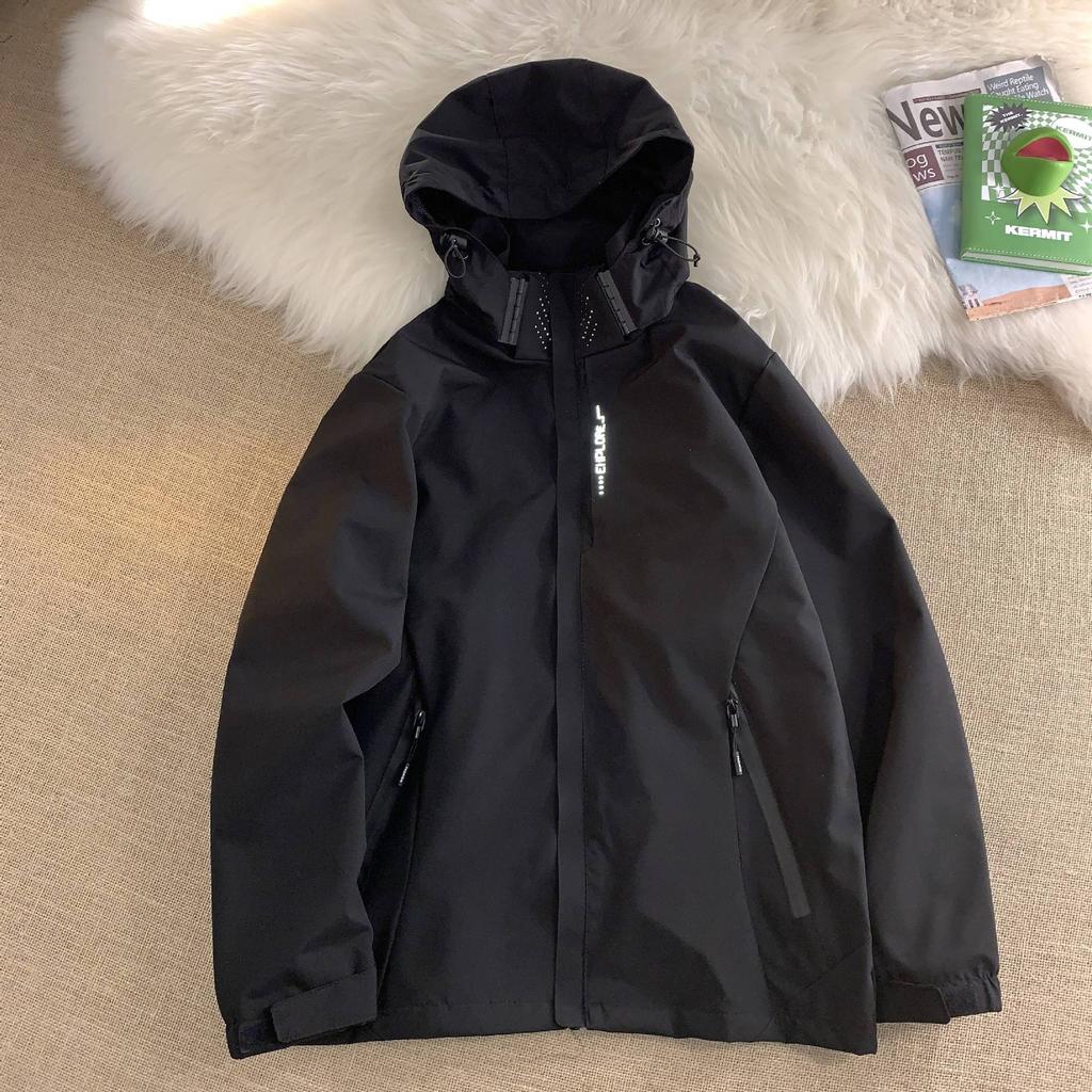 Spring and Autumn Outdoor Single-layer Thin Mountaineering Suit Windproof and Breathable Couple Trench Coat Clip